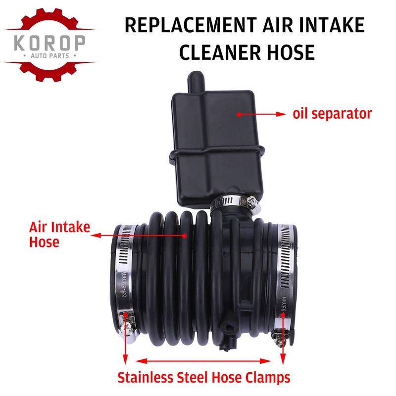 KOROP Air Cleaner Intake Hose Replaces 16576-1AA1A 16576-1AA0A Fits Nissan Murano 2009-2013 and Quest 2011-2017 Fresh Air Duct Tube Hoses Replaces# 165761AA1A 165761AA0A 696-039 - Image 4
